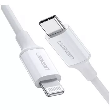 Кабель UGREEN US171 (60749) USB-C to Lightning Cable M/M Nickel Plating ABS Shell. 2 м. белый