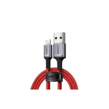 Кабель UGREEN US293 (80635) USB-A to Lightning Cable. 1 м. красный