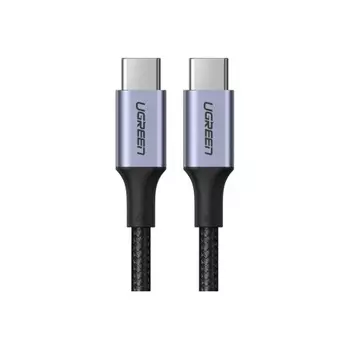 Кабель UGREEN USB C в алюминиевом корпусе с оплеткой, цвет черный, 2 м (70429)