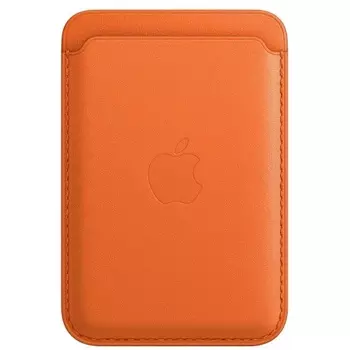 Кардхолдер оригинальный Apple iPhone Leather Wallet with MagSafe - Orange (mppy3fe)