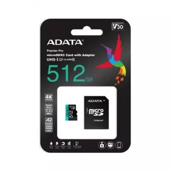 Карта памяти A-Data Micro SDXC 512GB (AUSDX512GUI3V30SA2-RA1)