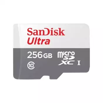 Карта памяти micro SDXC 256Gb Sandisk Ultra Class 10 UHS-I (100/10 MB/s) SDSQUNR-256G-GN3MN