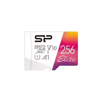 Карта памяти micro SDXC 256Gb Silicon Power Elite Class 10 UHS-I U1 A1 + ADP (100/10 Mb/s)