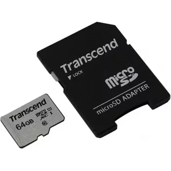 Карта памяти micro SDXC Transcend 64Gb 300S UHS-I U1 + ADP (90/45 Mb/s)