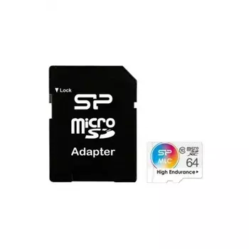 Карта памяти microSD 64GB Silicon Power High Endurance microSDXC Class 10 UHS-I U3 (SD адаптер), MLC