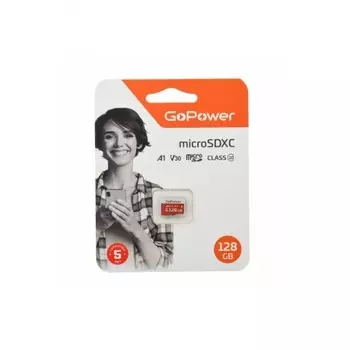 Карта памяти microSD GoPower 128GB Class10 UHS-I (U3) (00-00025683)