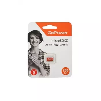 Карта памяти microSD GoPower 256GB Class10 UHS-I (U3) (00-00025684)