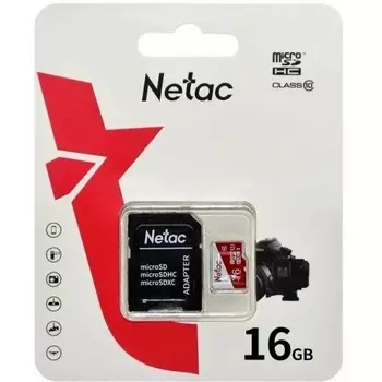 Карта памяти microSDHC 16GB Netac P500 ECO (NT02P500ECO-016G-R) (с SD адаптером)