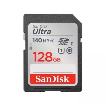 Карта памяти SDXC 128GB SanDisk SDXC Class 10 UHS-I U1 Ultra R 140MB/s (SDSDUNB-128G-GN6IN)