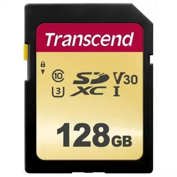 Карта памяти Transcend 128GB UHS-I U3 SD card MLC