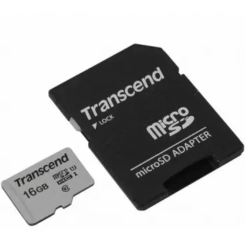 Карта памяти Transcend micro SDHC 16Gb 300S UHS-I U1 + ADP (90/45 Mb/s)