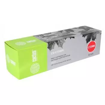Картридж Cactus CS-C729BK для Canon i-SENSYS LBP-7010C/ LBP-7018C, черный