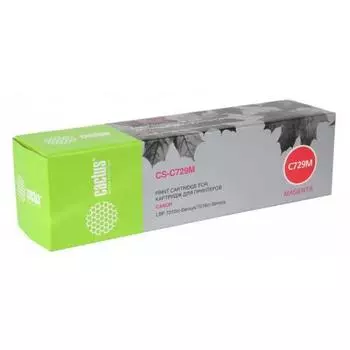 Картридж Cactus CS-C729M для Canon i-SENSYS LBP-7010C/ LBP-7018C, пурпурный