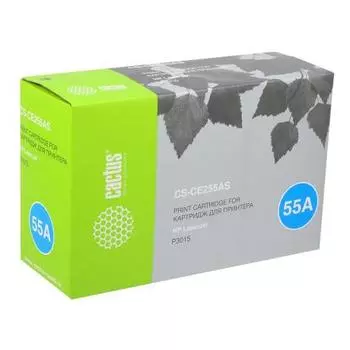 Картридж Cactus CS-CE255AS для HP LJ P3011/P3015, черный