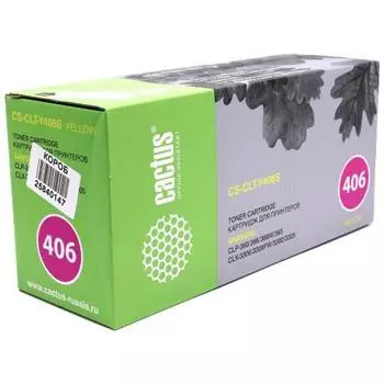 Картридж Cactus CS-CLT-Y406S для Samsung CLP-360/365/CLX-3300/3305, желтый