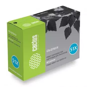 Картридж Cactus CS-Q7551XS для HP LJ P3005/M3027/M3035, черный