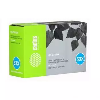 Картридж Cactus CS-Q7553X для HP Laser Jet P2014/P2015/M2727 mfp, черный