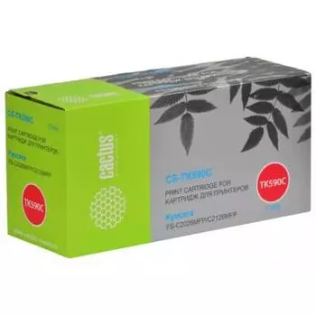Картридж Cactus CS-TK590C для Kyocera FS-C2526MFP/C2626MFP/C5250DN/C2026MFP голубой