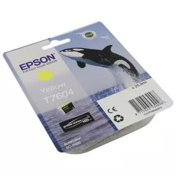 Картридж Epson T7604 (C13T76044010) для Epson SureColor SC-P600, желтый