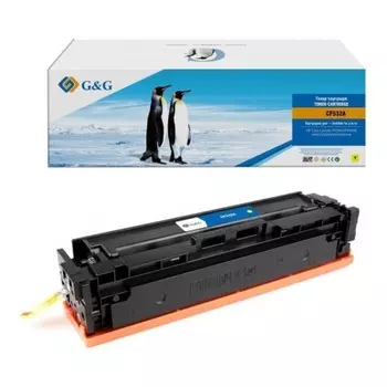 Картридж G&G HP CF532A/205A желтый 0.9k с чипом (для прошивок до 21.10.22)