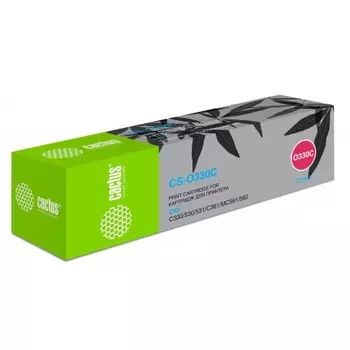 Картридж лазерный Cactus 44469716 CS-O330C голубой (3000стр.) для Oki C330/C530