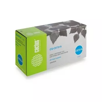 Картридж лазерный Cactus CS-C9731AR голубой (13000стр.) для HP CLJ 5500/5550