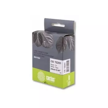Картридж ленточный Cactus CS-TZ251 TZe-251 черный для Brother 1010/1280/1280VP/2700VP