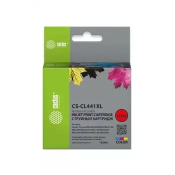 Картридж струйный Cactus CS-CL441 CL-441 многоцветный (16мл) для Canon PIXMA MG2140/ MG3140