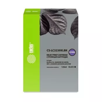 Картридж струйный Cactus CS-LC3239XLBK черный (129мл) для Brother HL-J6000DW/J6100DW