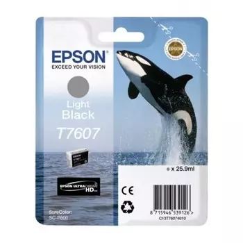 Картридж струйный Epson T7607 C13T76074010 светло-серый (25.9мл) для Epson SureColor SC-P600