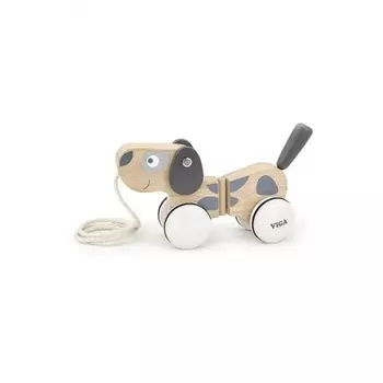 Каталка на веревочке "Щенок"в коробке VIGA 51614