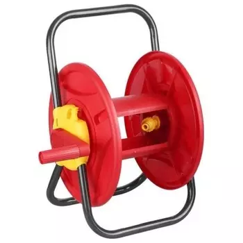 Катушка для шланга GRINDA для шлангов 45 м x 1/2?, стальные опоры, пластиковый барабан (8-428405)