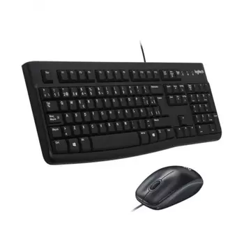 Клавиатура + мышь Logitech MK120 черный/серый USB (920-002562)