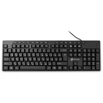 Клавиатура Oklick125M черный USB Multimedia (1678108)