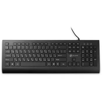 Клавиатура Oklick155M черный USB slim (подставка для запястий) (1678057)