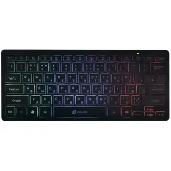 Клавиатура Oklick 300S черный USB slim LED (1696461)