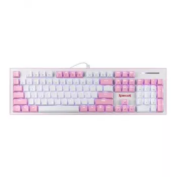 Клавиатура Redragon HADES бело-розовая
