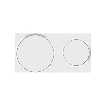 Клавиша смыва Teymi Lina, двойной смыв, белый матовый, окантовка хром T70106