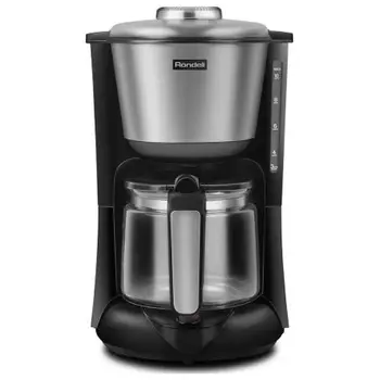 Кофеварка капельная Rondell 1100-RE-01 1000Вт серебристый/черный