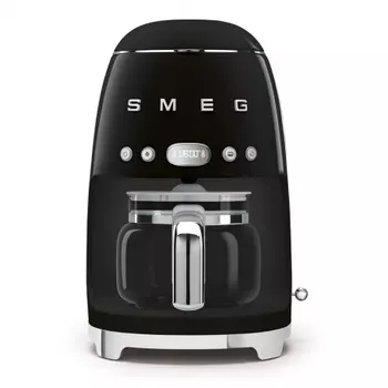 Кофеварка капельная Smeg DCF02BLEU Стиль 50-х годов, 10 чашек, 1.4 л, черная