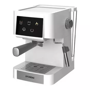 Кофеварка рожковая Hyundai HEM-3203 1000Вт белый/серебристый
