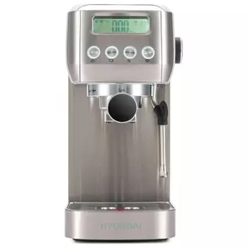 Кофеварка рожковая Hyundai HEM-9990 1350Вт серебристый