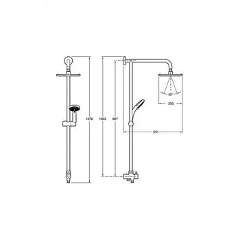 Колонна душевая Jacob Delafon EO ECO E45893-CP