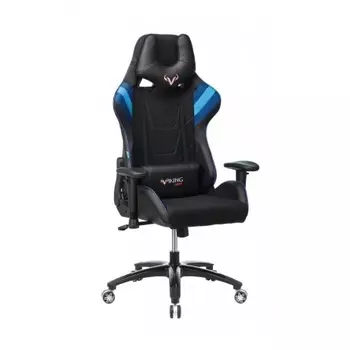 Компьютерное кресло Бюрократ VIKING 4 AERO BLUE две подушки черный/синий искусст.кожа/ткань