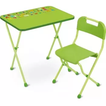 Комплект "Алина" дет. (3-7 лет, стол+стул пластм ,выс.57 см) салат. КА2/С