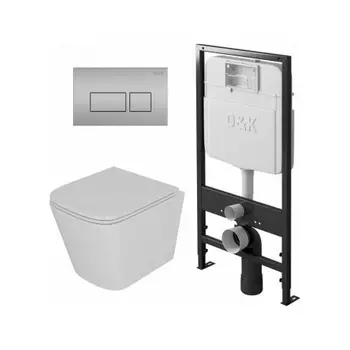Комплект D&K DS1431603 унитаз DT1436016, инсталляция DI8055119, клавиша смыва DB1439002