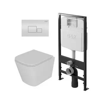 Комплект DK DS1431602 унитаз DT1436016, инсталляция DI8055119, клавиша смыва DB1519016