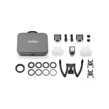 Комплект импульсных осветителей Godox MF12-DK2 для макросъемки