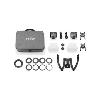 Комплект импульсных осветителей Godox MF12-DK3 для макросъемки