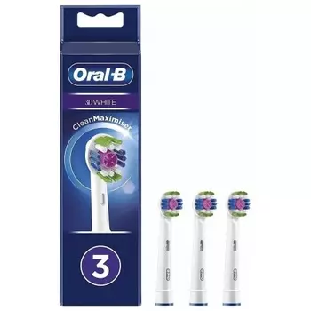 Комплект насадок для зубной щетки Braun Oral-B EB18P-3 3D White 3 шт (Белый)